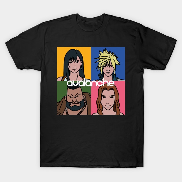 Avalanche (FF7 Line-up) T-Shirt by Cleobule